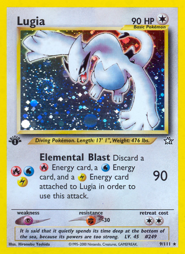 2000 Lugia Holo graded PSA 9